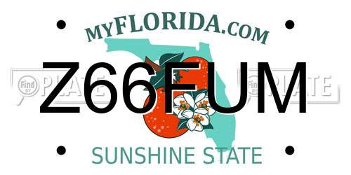 Z66FUM Florida License Plate