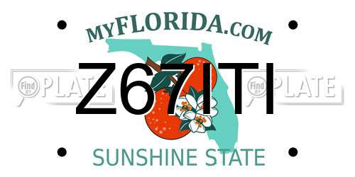 Z67ITI Florida License Plate