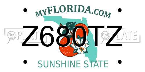 Z680TZ Florida License Plate
