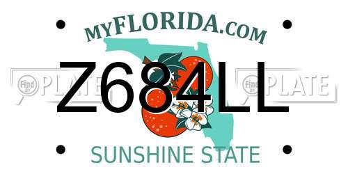 Z684LL Florida License Plate