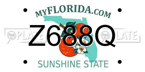 Z688Q Florida License Plate