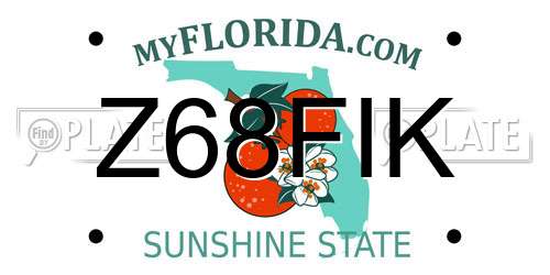 Z68FIK Florida License Plate