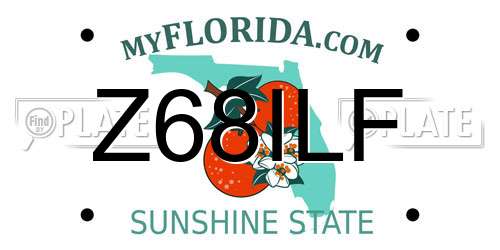 Z68ILF Florida License Plate