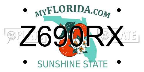 Z690RX Florida License Plate