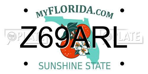 Z69ARL Florida License Plate