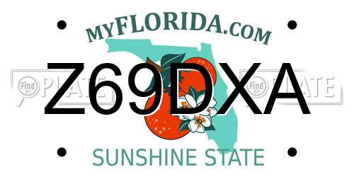 Z69DXA Florida License Plate
