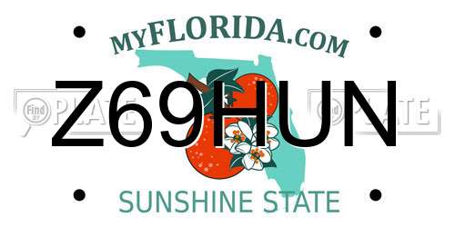 Z69HUN Florida License Plate
