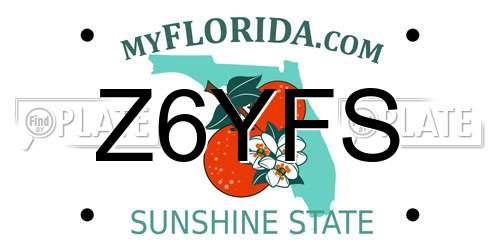 Z6YFS Florida License Plate