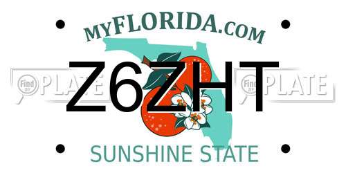 Z6ZHT Florida License Plate
