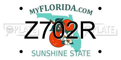 Z702R Florida License Plate