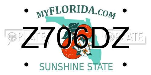 Z706DZ Florida License Plate