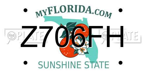 Z706FH Florida License Plate