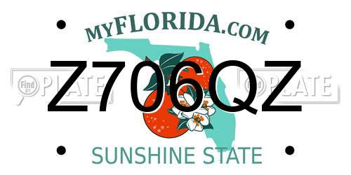 Z706QZ Florida License Plate