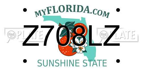 Z708LZ Florida License Plate