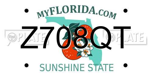 Z708QT Florida License Plate