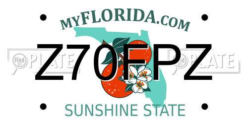 Z70FPZ Florida License Plate