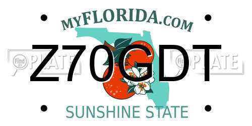 Z70GDT Florida License Plate