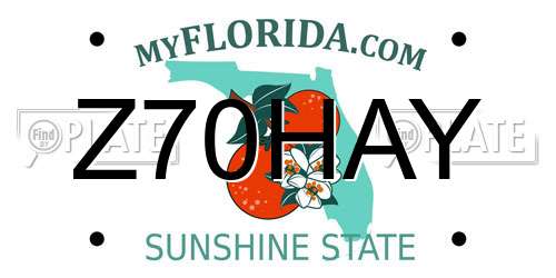 Z70HAY Florida License Plate