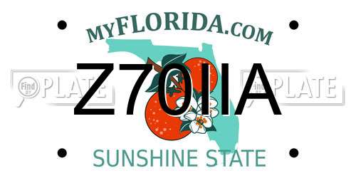 Z70IIA Florida License Plate