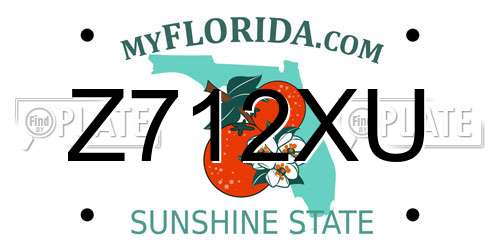 Z712XU Florida License Plate