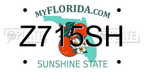 Z715SH Florida License Plate