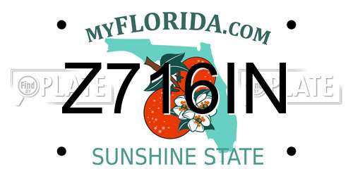 Z716IN Florida License Plate
