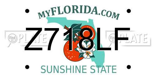 Z718LF Florida License Plate
