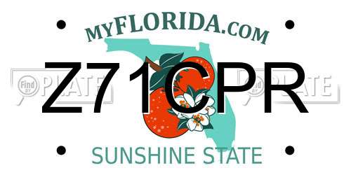 Z71CPR Florida License Plate