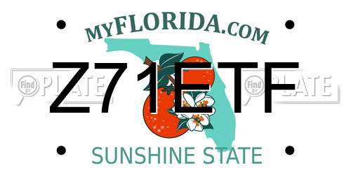 Z71ETF Florida License Plate