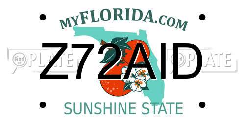 Z72AID Florida License Plate