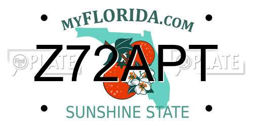 Z72APT Florida License Plate