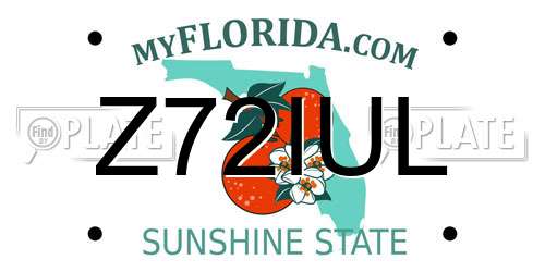 Z72IUL Florida License Plate