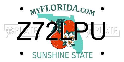 Z72LPU Florida License Plate