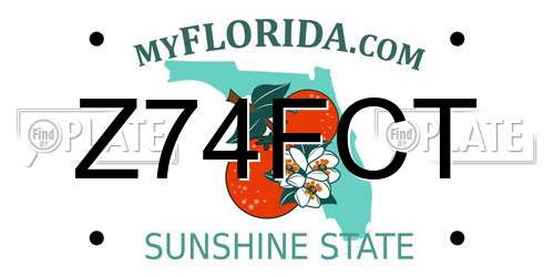 Z74FCT Florida License Plate