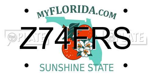 Z74FRS Florida License Plate