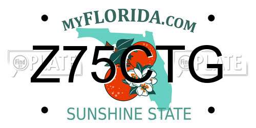 Z75CTG Florida License Plate
