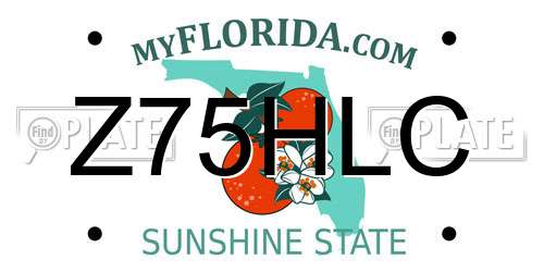 Z75HLC Florida License Plate