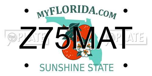 Z75MAT Florida License Plate