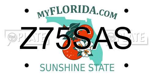 Z75SAS Florida License Plate