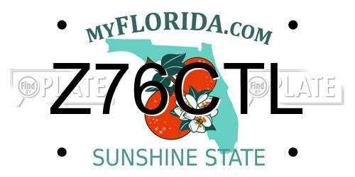 Z76CTL Florida License Plate