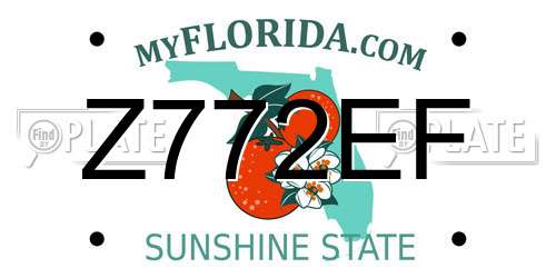 Z772EF Florida License Plate
