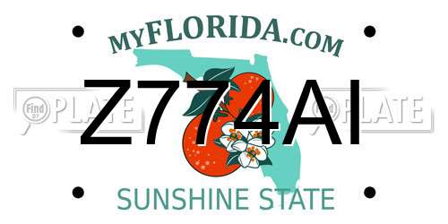 Z774AI Florida License Plate