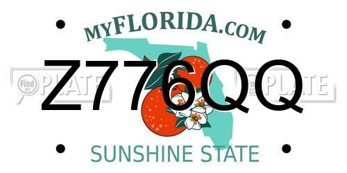 Z776QQ Florida License Plate