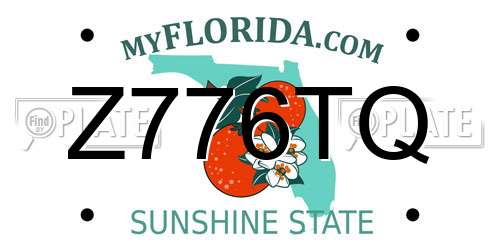 Z776TQ Florida License Plate
