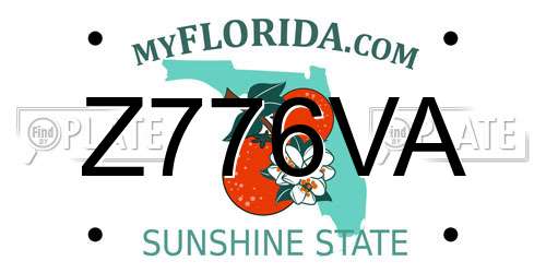 Z776VA Florida License Plate