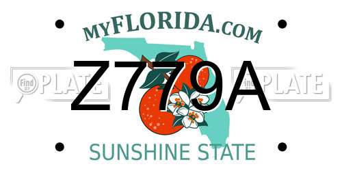 Z779A Florida License Plate
