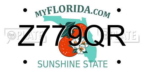 Z779QR Florida License Plate
