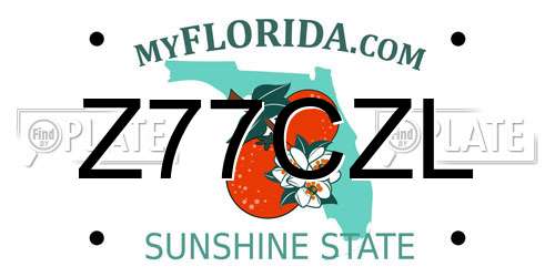 Z77CZL Florida License Plate