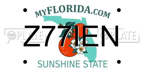Z77IEN Florida License Plate