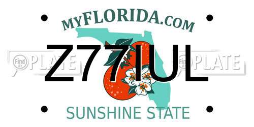 Z77IUL Florida License Plate